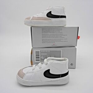 Nike Blazer Mid (CB) sneakers Size 4c White Black DA5536 100 Pre-Owned